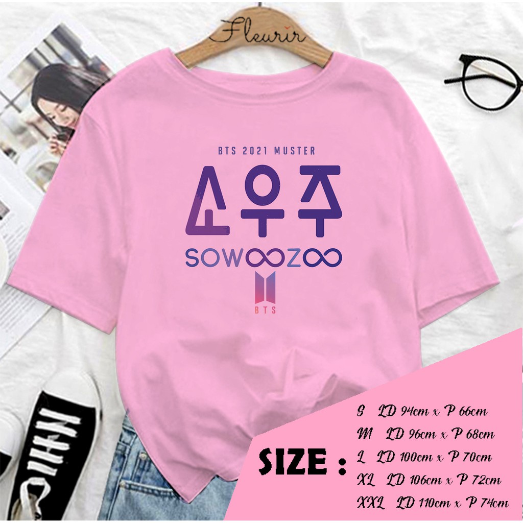 FLEURIR - KAOS  SO WOO ZOO KPOP KAOS OVERSIZE KATUN KAOS WANITA DEWASA TUMBLR TEE UNISEX JUMBO