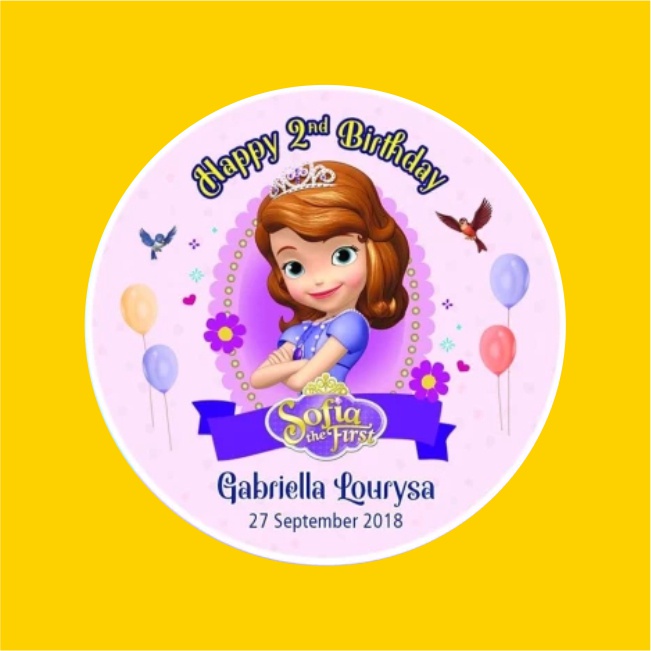 STIKER LABEL BENTO ULANG TAHUN LINGKARAN  MURAH, BISA REQUEST MODEL LAIN.