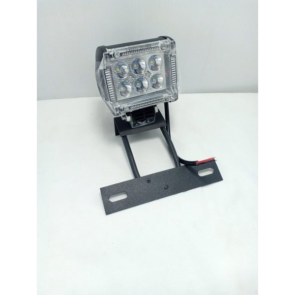 paket breket plat nomor RX king + lampu tembak kotak 6 mata Led