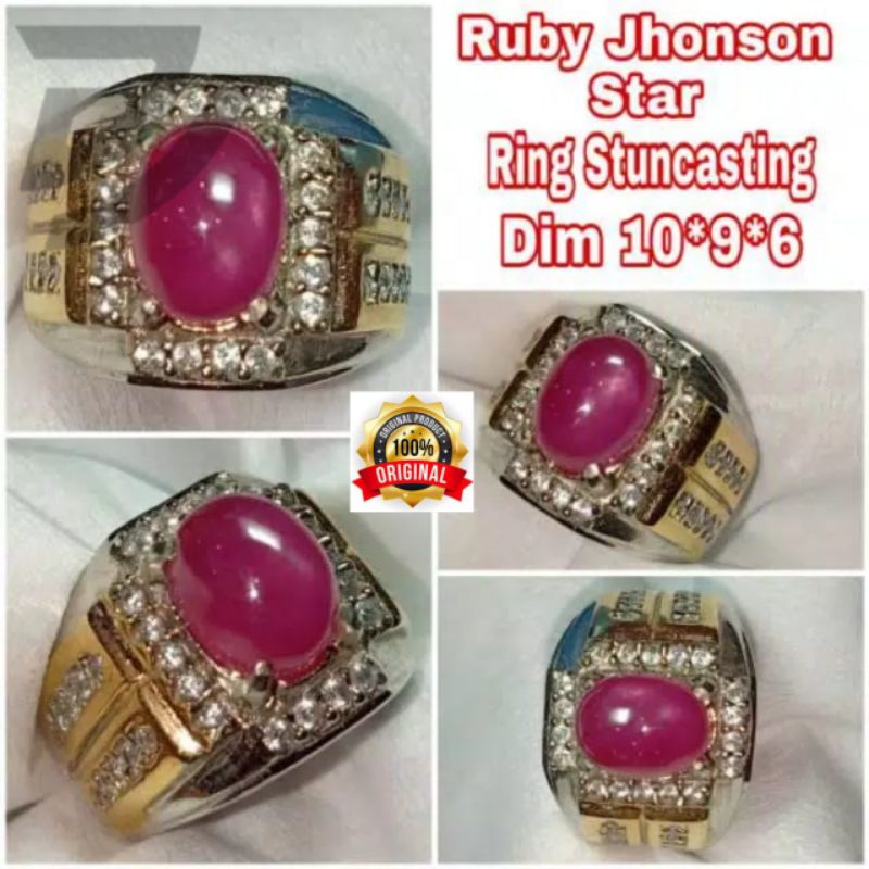 Batu Ruby Jhonson Star Asli Natural