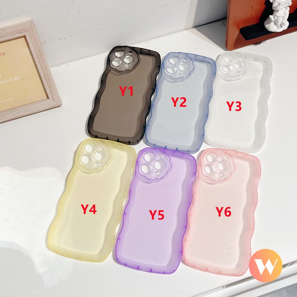 Soft Case TPU Transparan Warna Permen Macaron Untuk iPhone 11 Pro Max 14 12 Pro Max 7 8 XS Max SE 2020