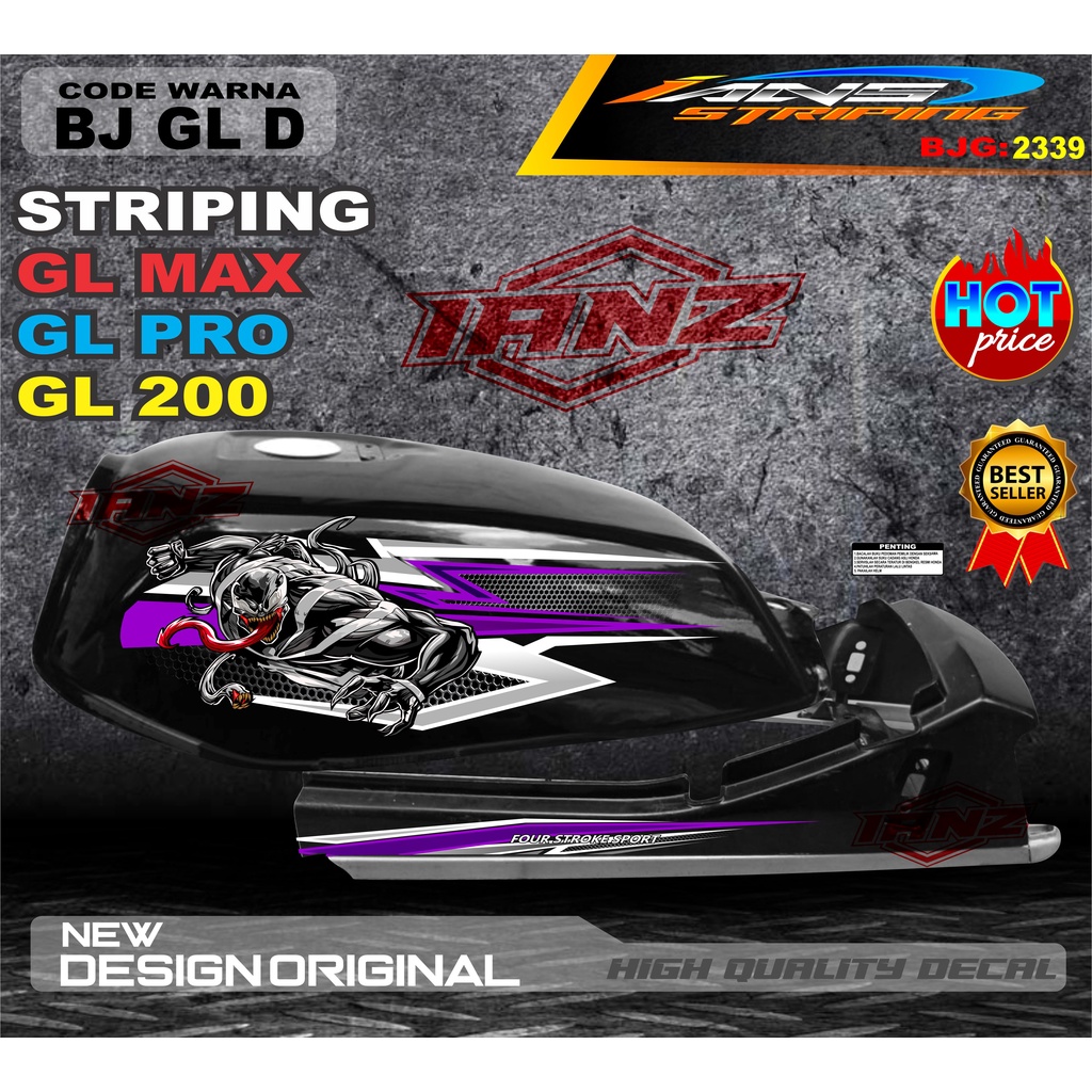 STRIPING GL PRO TERBARU / STIKER MOTOR GL TERMURAH / STRIPING MOTOR GL 100 / STIKER MOTOR