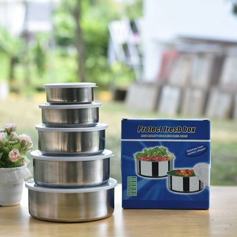 BISA COD [GRATIS BUBBLE] RANTANG STAINLESS STEEL ISI 5 MURAH MERIAH GOOD QUALITY / FRESH BOX