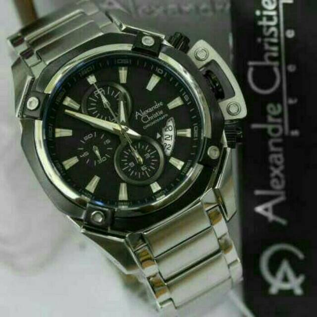 Jam tangan Alexandre christie AC-6225 silver original