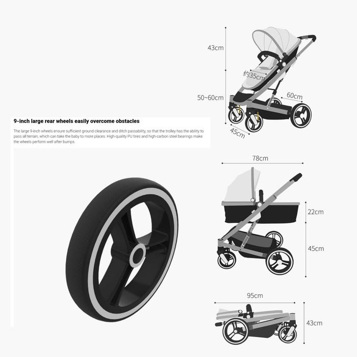 BEBEHOO HIGH VIEW BABY STROLLER ST401 KERETA DORONG BAYI