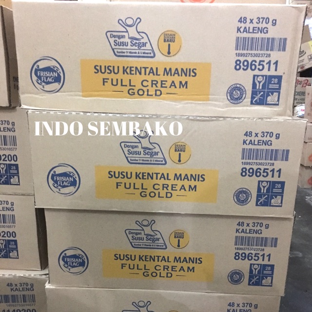 Frisian Flag Gold 370g / Frisian Flag Full Cream Gold / Susu Kental Manis Putih / SKM Gold / FF Gold