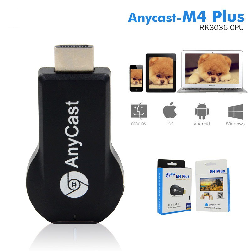 AnyCast M4 Plus DLNA Miracast 1080P HDMI Media Player-Easy Sharing