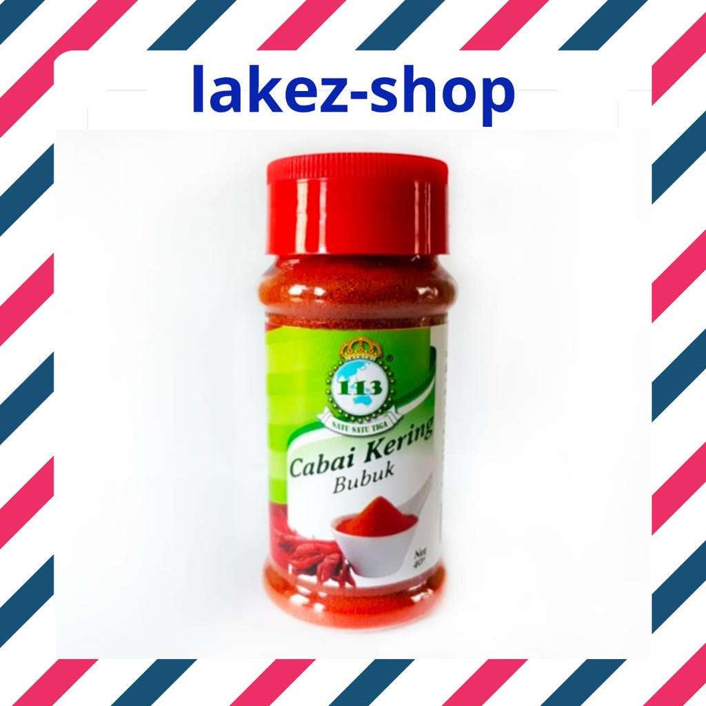 

113 "satu satu tiga" Cabai Kering Bubuk / Instant Chilly Powder 40grm