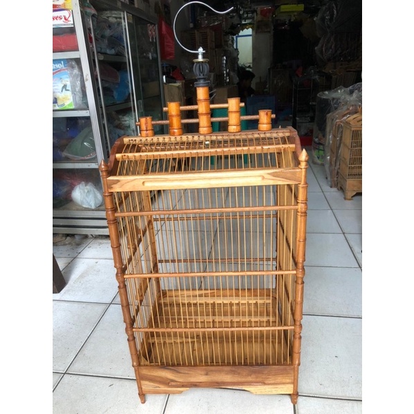 Sangkar Bambu Jajar Pernis no.1