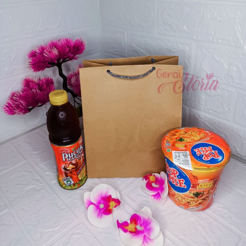 

paper bag polos / tas kertas coklat / paperbag ukuran R5 18x12x22