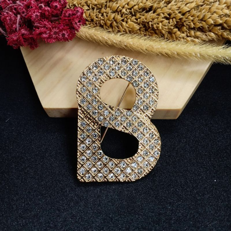 Brooch Buttonscarves KW//Bros Buttonscarves Polos/Mata/Mutiara-I-GOLD