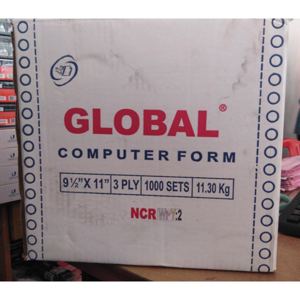 Kertas Continuous Form Global 9 1/2 X 11 : 2 ( 3 Ply ) Isi 1000 sets