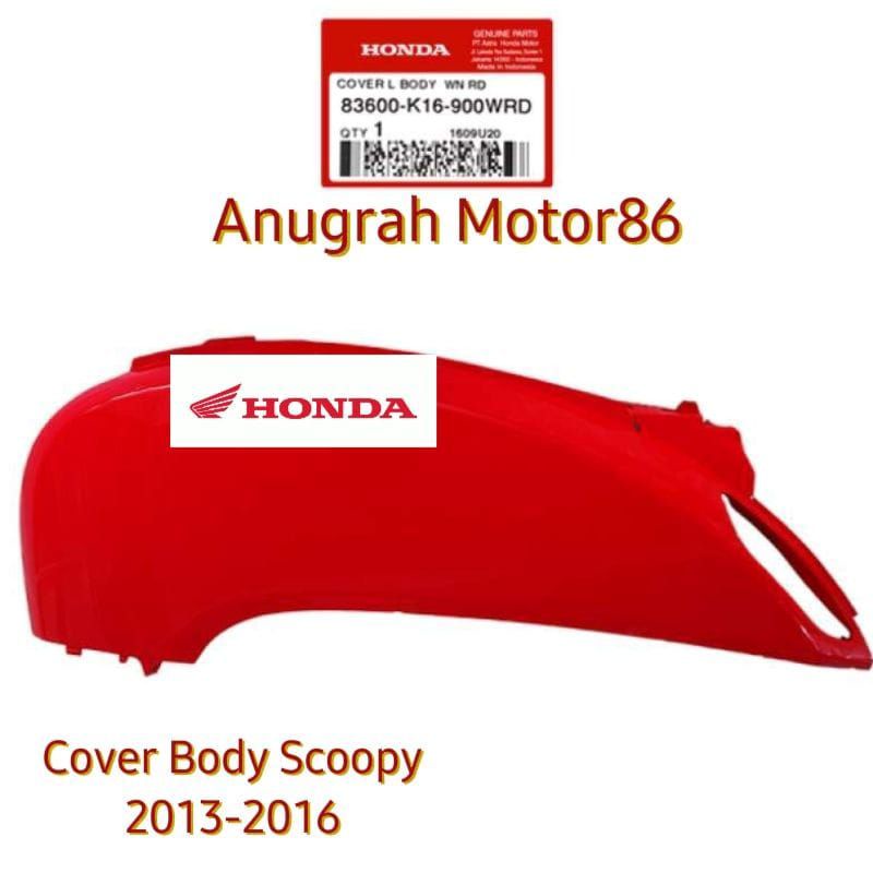 Body belakang scoopy f1 2013-2016 merah 83600-K16-900WRD 83500-K16-900WRD