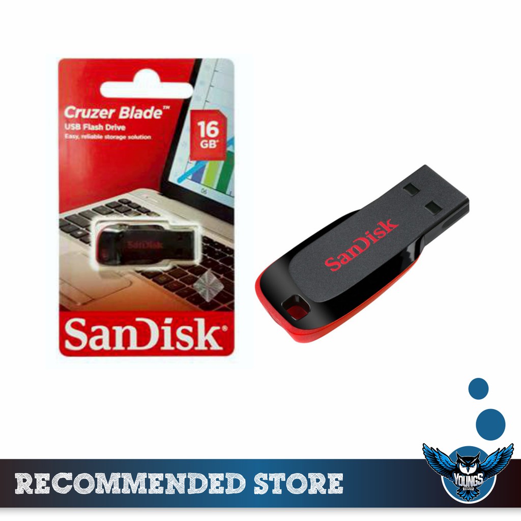 SANDISK 16GB CRUZER BLADE ORIGINAL FLASH DRIVE FLASHDISK