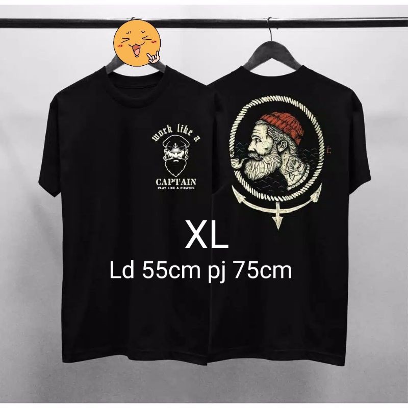 KAOS PRIA/CAPTAIN/KAOS HITAM/KAOS SUPERHERO