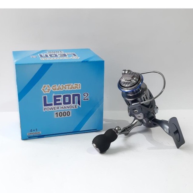 Reel Pancing Alumunium Sudah Power Handle Berkualitas Gantari Leon 2 Ukuran 1000 2000 3000 4000 6000