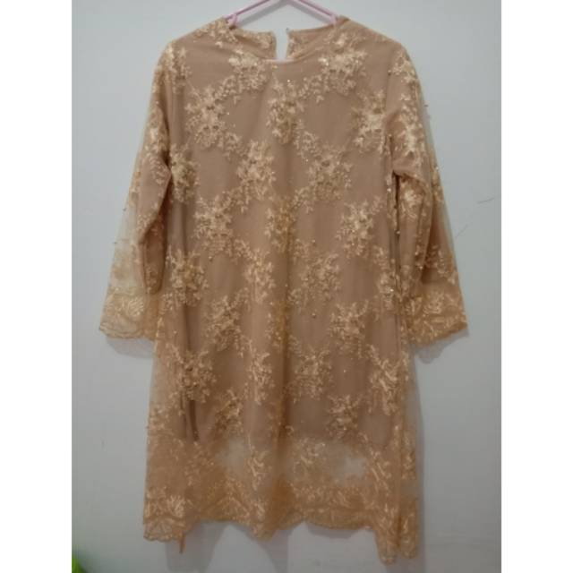 Jamila Set - Tunik Tille Brukat aksen Pearl. Jumbo