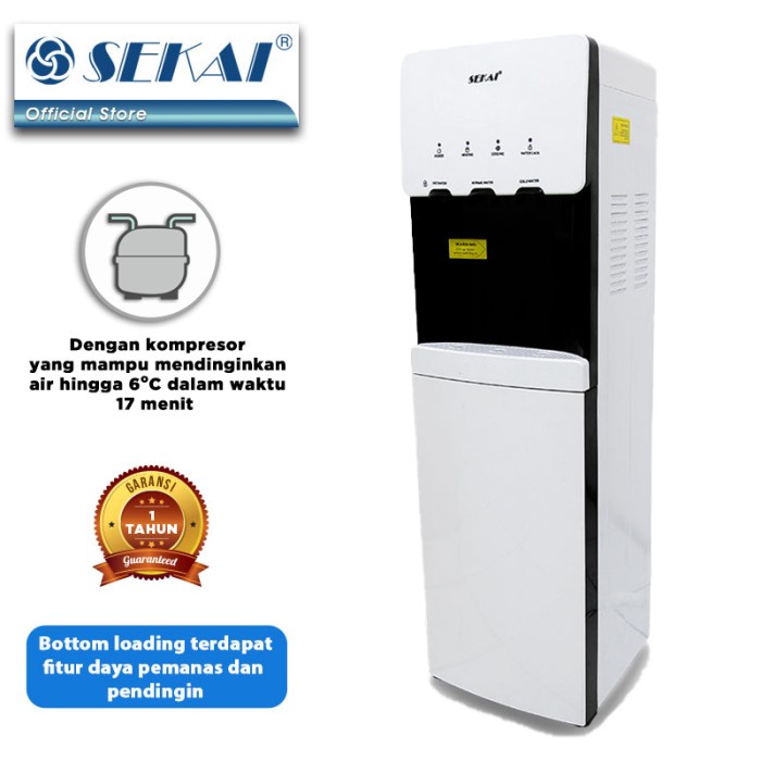 Sekai Water Dispenser Bottom Loading WDC 552 SB Galon Bawah WDC552SB
