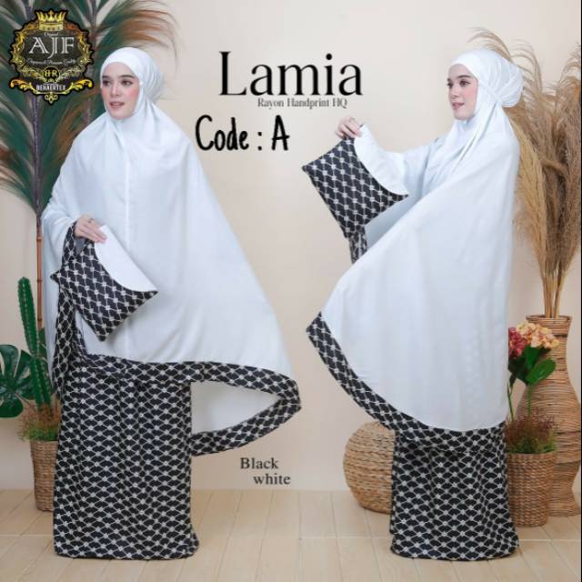 MUKENA - MUKENA LAMIA - MUKENA BAHAN RAYON HANDPRINT - MUKENA DEWASA