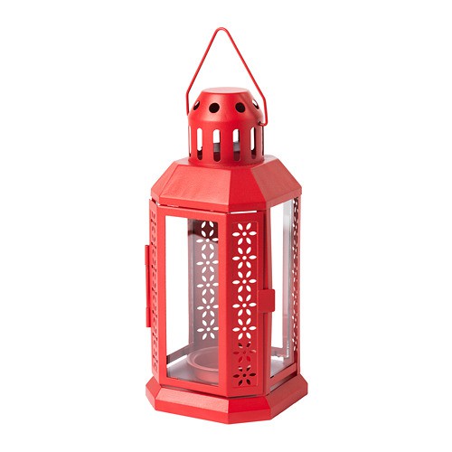 IKEA VINTER 2020 Lentera Untuk Lilin Kecil Merah