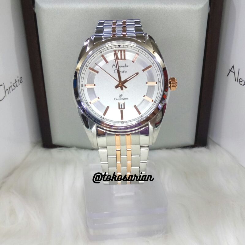 Alexandre Christie Original AC 8501 MD Cowok Pria Rantai