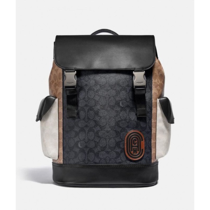 Coach Rivington Backpack Made Of Characteristic Canvas in Block Colors (C5091)