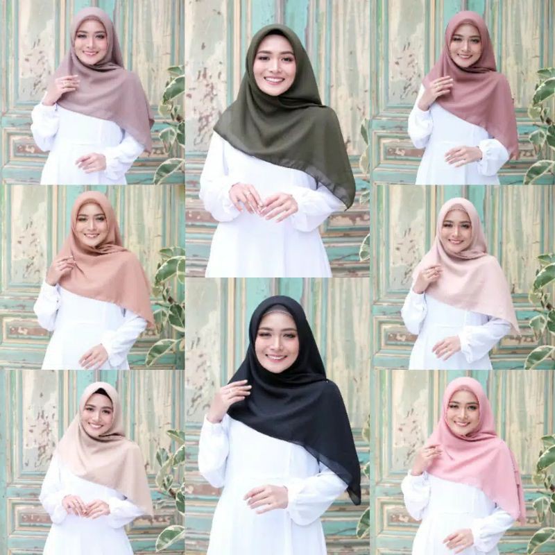 Bella Square Polycotton || Hijab Segiempat Bella Square