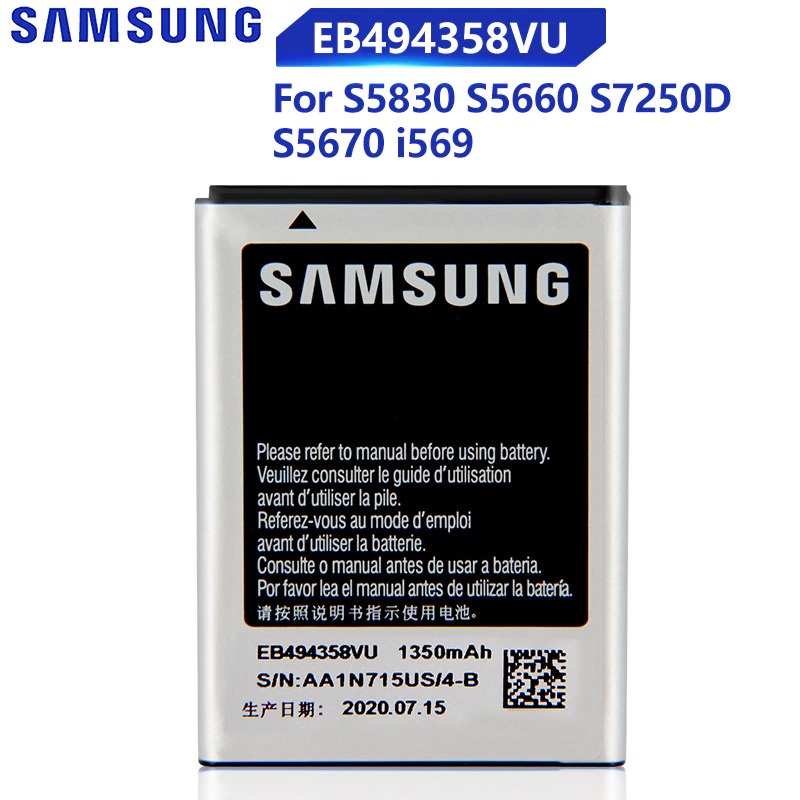 Baterai Samsung Galaxy Ace S5830 Galaxy Fit S5670 EB494358VU Original