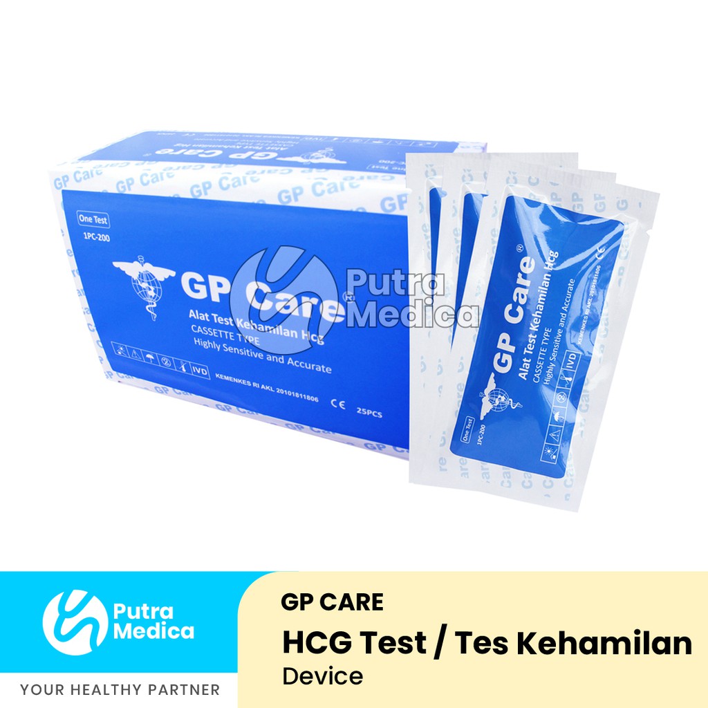 GP Care HCG Test Device - 1 Pc / Alat Tes Hamil Kehamilan / Test Pack / Testpack / Tespack / Tespek / Tes Urine Urin Pregnancy