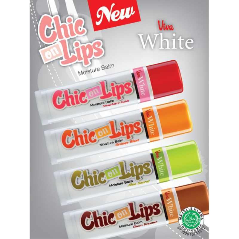 `ღ´ PHINKL `ღ´ Chic on Lips Viva lipbalm lipgloss pelembab bibir rasa buah (strawberry , coklat , aloe vera , orange )