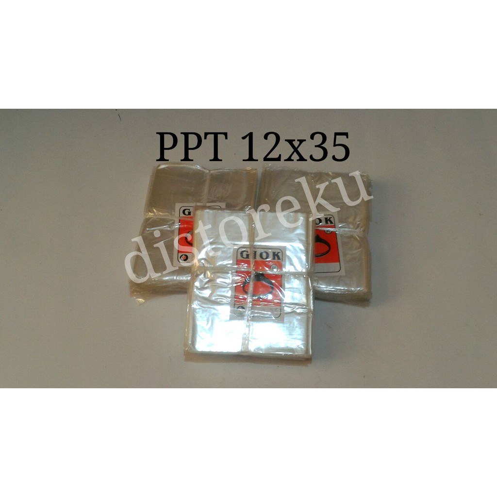 Plastik PP Tahu Tempe PPT Giok Tipis 0.02mm uk 12x35