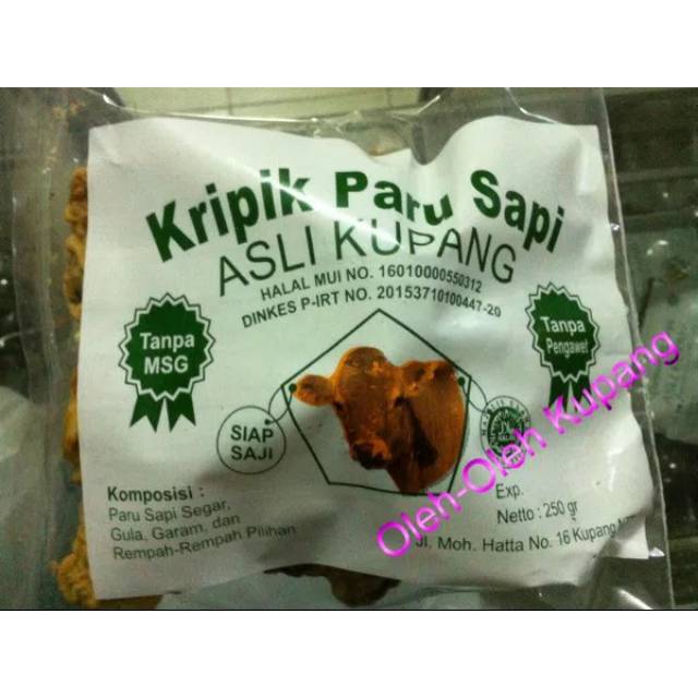 

Keripik Paru Sapi Asli Kupang 250 gram