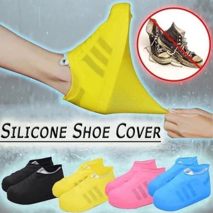 ASIN829 -Silicone Anti Air Sarung Pelindung Waterproof Silikon Shoes boots sendal kaki J217