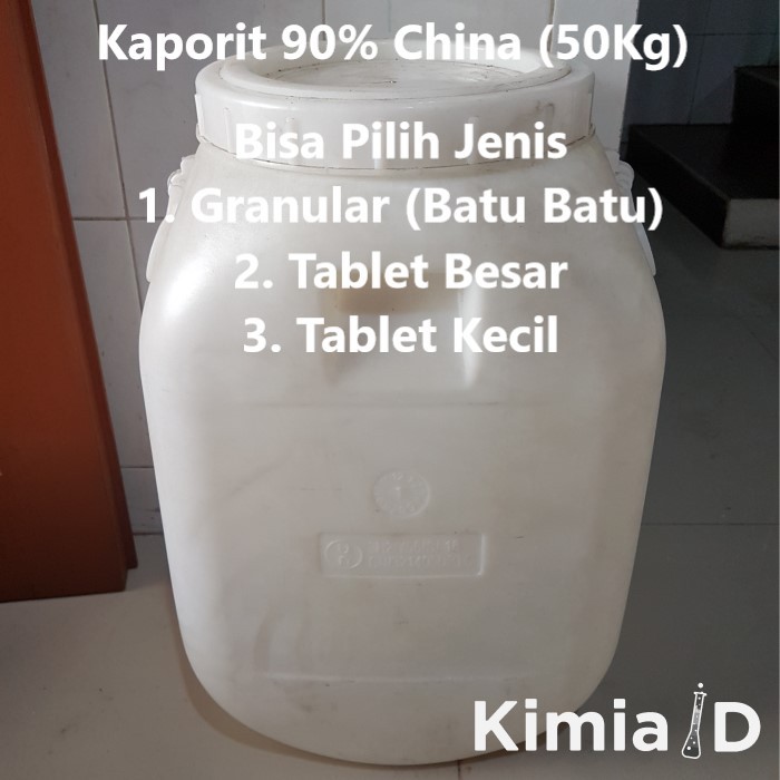 Kaporit Tablet Kecil - 1 Kg - Kaporit 90%  Klorin - Pembersih Kolam Renang - Pembersih Saluran Air