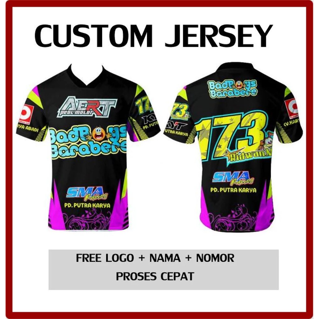  Baju  Kaos  Jersey Racing  36 Printing Custom Shopee Indonesia