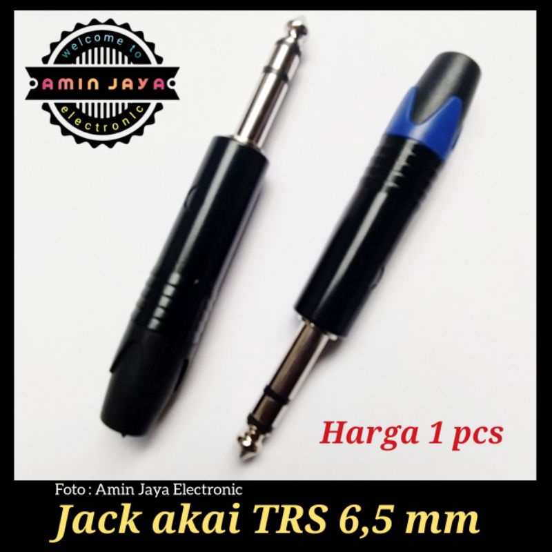 Jack akai stereo 6,5 jack mic TRS kualitas bagus