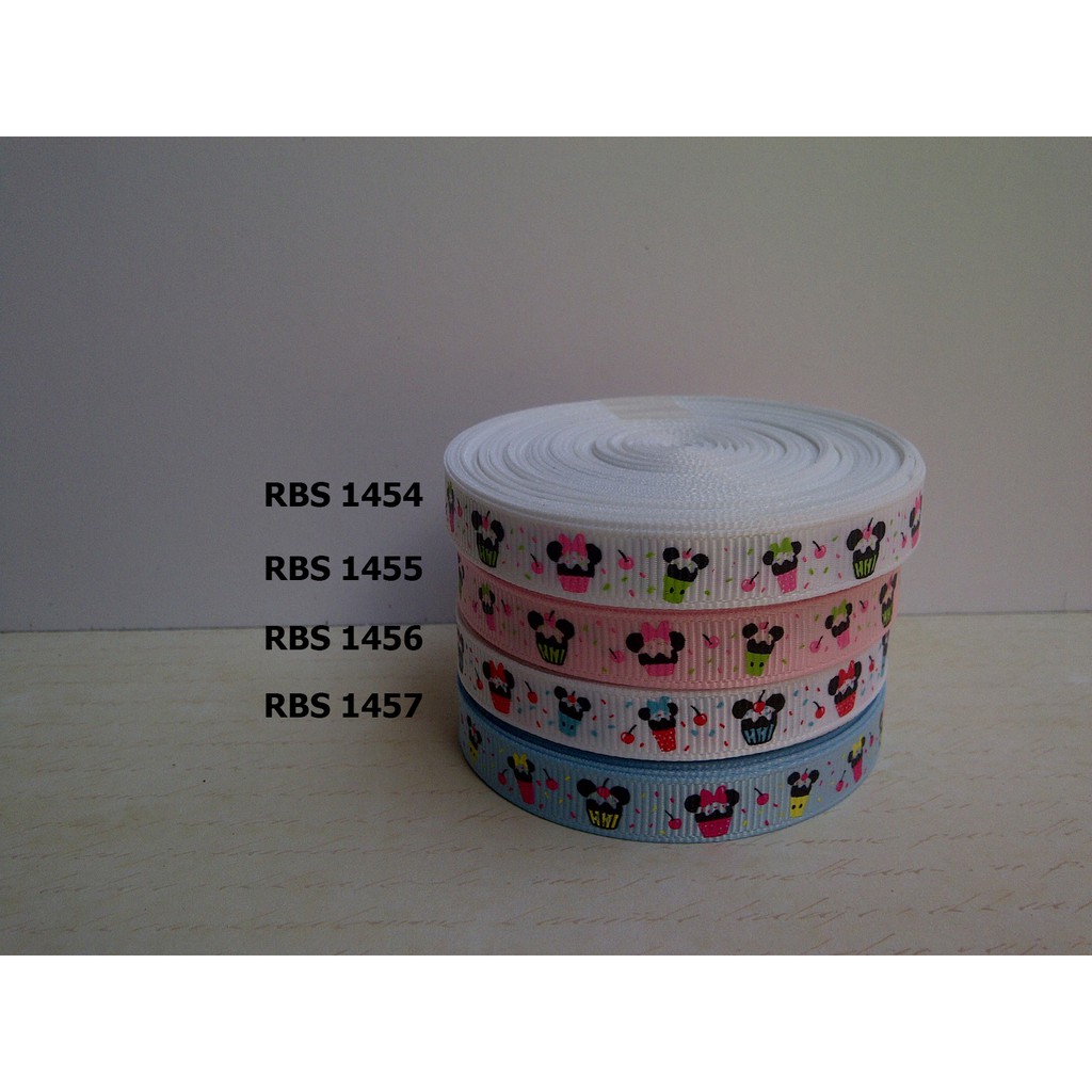 

[10 YARD] PITA GROSGRAIN MOTIF MICKY MINNIE MOUSE SALE RBS 1454,1455,1456,1457