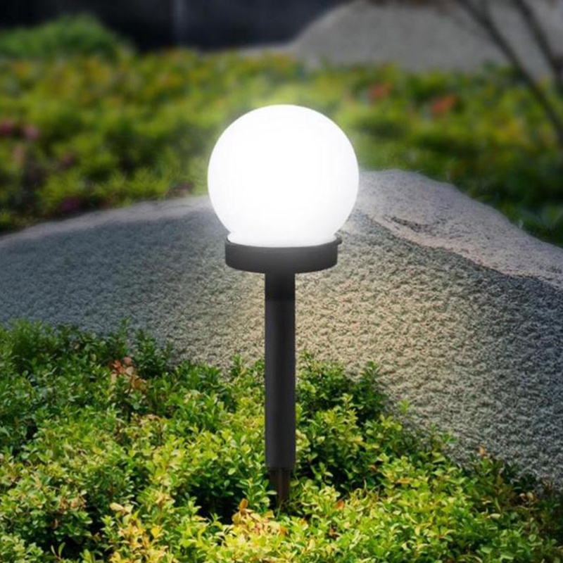 (LUCKID) Lampu Taman LED Tenaga Surya Bentuk Bulat Untuk Dekorasi Outdoor