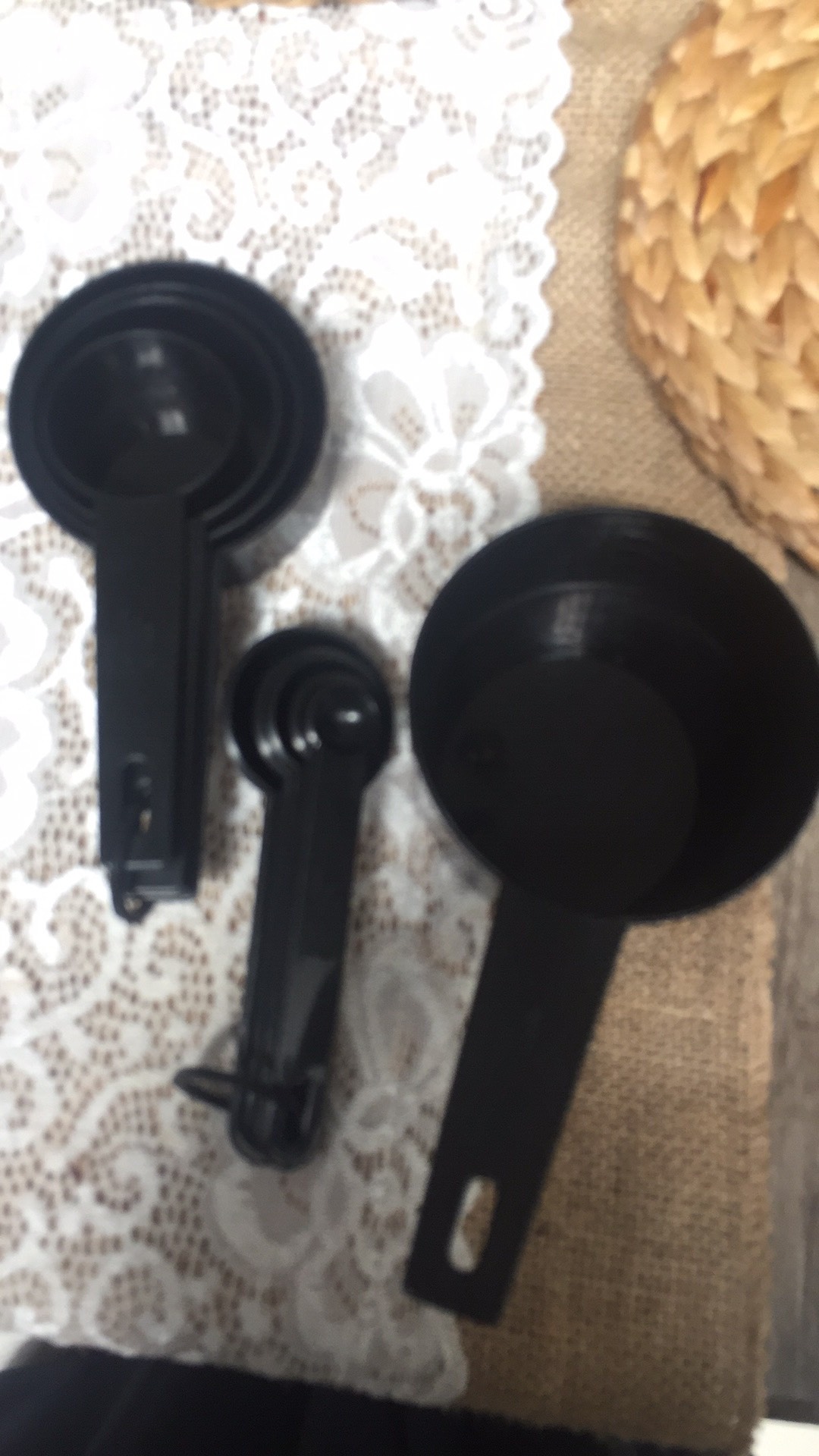 Sendok Takar Hitam, Sendok Takar, Sendok Ukur, Sendok Bumbu Dapur, Sendok Takar Isi 10 Psc