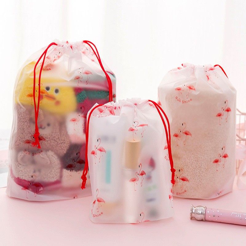 [A] Travel pouch organizer tas serut tempat make up kosmetik