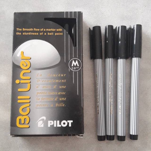 

Pena pilot ball liner 0.8 hitam/pcs