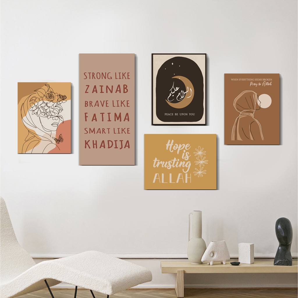 Hiasan Dinding Dekorasi Dinding Poster Kayu Islami Hijab WALL DECOR