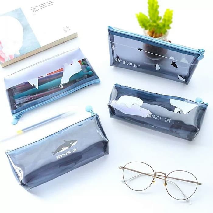 

BS205 Tempat Kotak Pensil Plastik Shark Polar Bear Penguin Atlantik Transparan