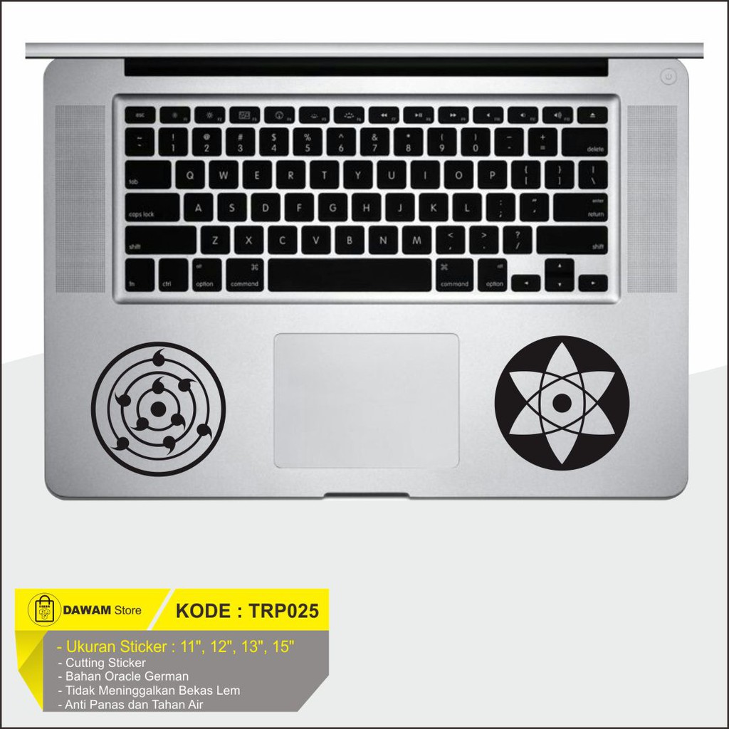 Sticker Trackpad Laptop Macbook Mata Sasuke dan Madara