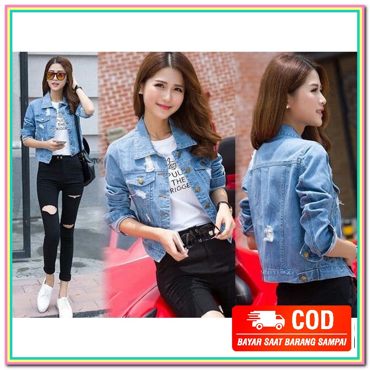 Jcit Jaket Wanita Kekinian 2021 Babyterry + Hoodi. /Jaket Wanita  TI600 [Jaket Fania Soft Blue Ro]