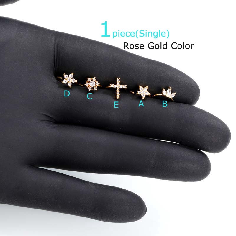 1Piece 20G Copper Nose Septum Rings Cartilage Tragus Earrings Hoop Pinna Daith Helix Piercing 8mm