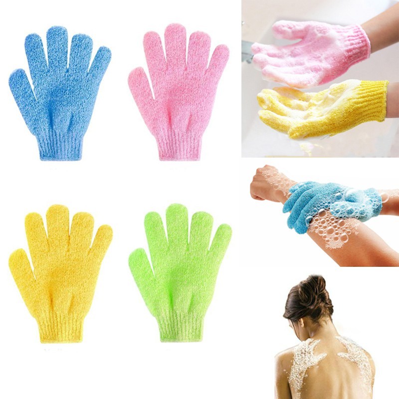 Spons Sarung Tangan Mandi Body Scrub Glove Sarung Tangan Mandi Scrubber Exfoliating Tubuh Pijat Spons