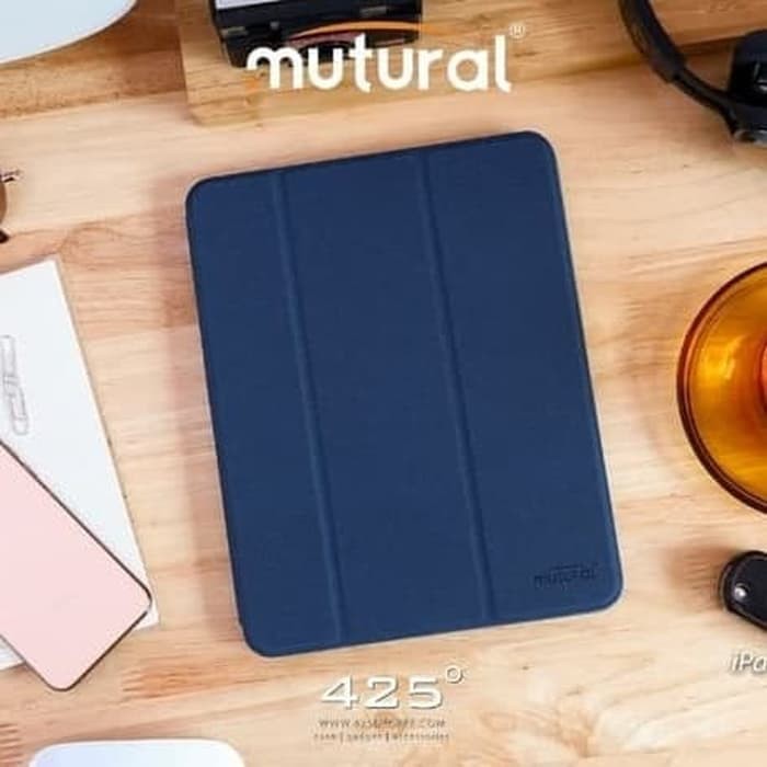 Mutural ipad pro 12.9 inch flip case cover casing apple pencil holder