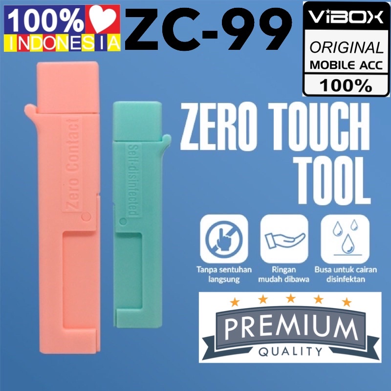 vibox Zero Contact Tools zc-99 Alat Pelindung Diri Anti Sentuh Virus Hand Sanitizer Gel Disinfektan Spray Tool original