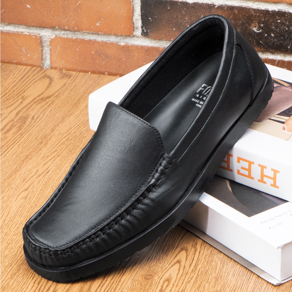 Moralist - Sepatu Slip On Pria Kulit Asli Big Size 44-46 DP